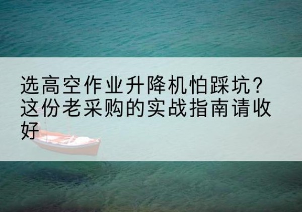 永定高空作业升降机厂家推荐-选高空作业升降机怕踩坑？这份老采购的实战指南请收好